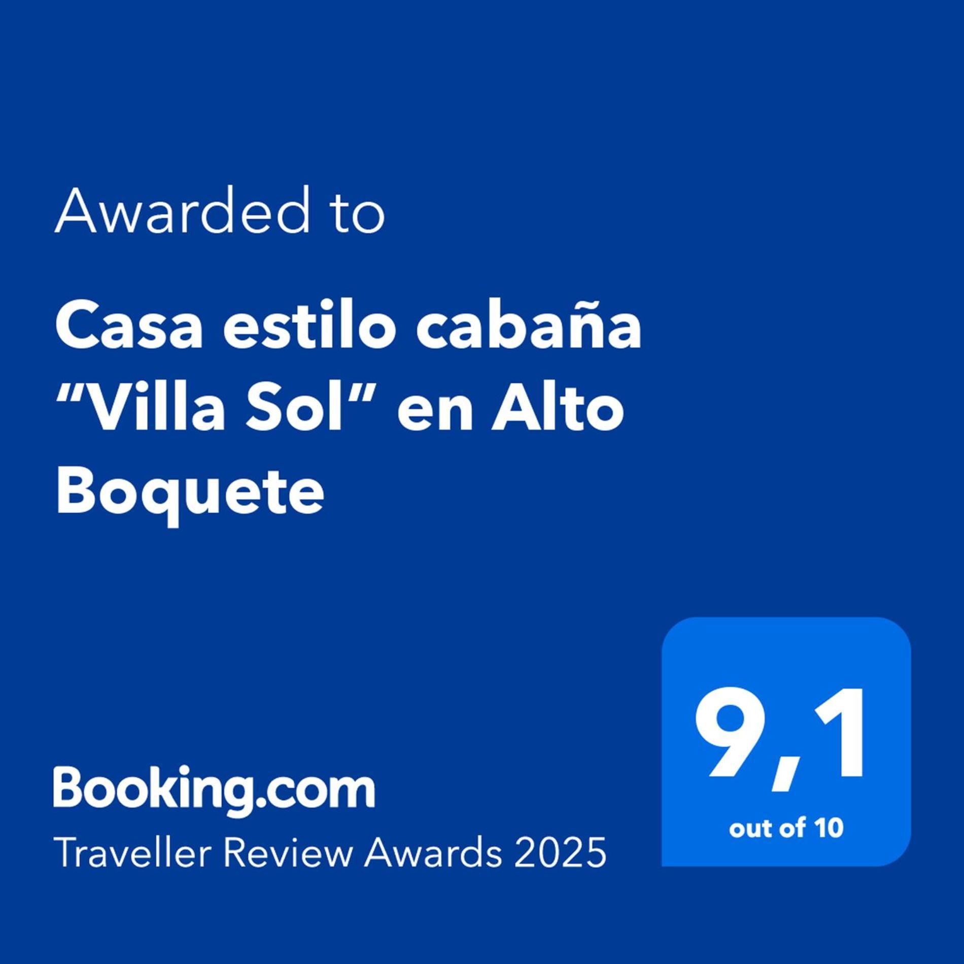 Casa Estilo Cabana “Villa Sol” En Alto Boquete Eksteriør billede